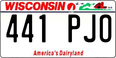 WI license plate 441PJO