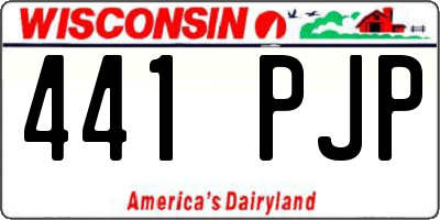 WI license plate 441PJP