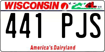 WI license plate 441PJS