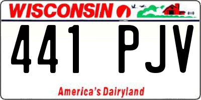 WI license plate 441PJV