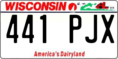WI license plate 441PJX