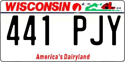 WI license plate 441PJY