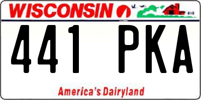 WI license plate 441PKA