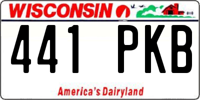 WI license plate 441PKB