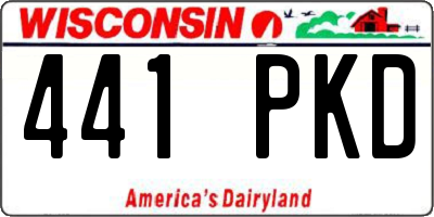 WI license plate 441PKD