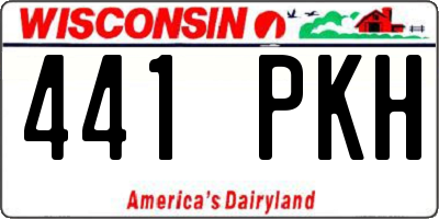 WI license plate 441PKH