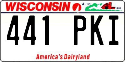 WI license plate 441PKI