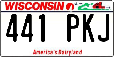 WI license plate 441PKJ