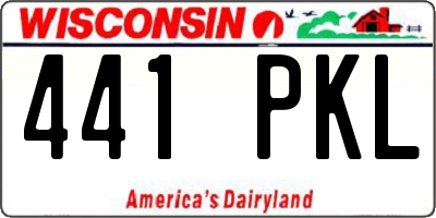 WI license plate 441PKL