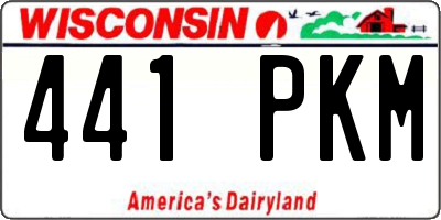 WI license plate 441PKM