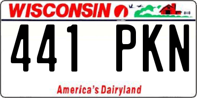 WI license plate 441PKN