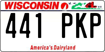WI license plate 441PKP