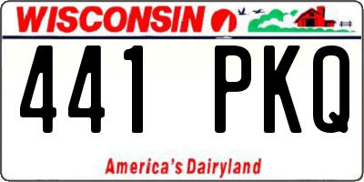 WI license plate 441PKQ