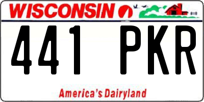 WI license plate 441PKR