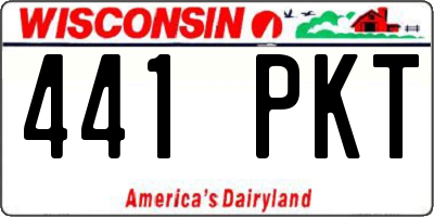 WI license plate 441PKT