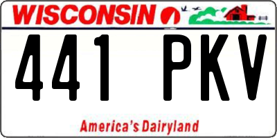WI license plate 441PKV