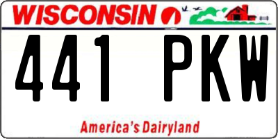 WI license plate 441PKW