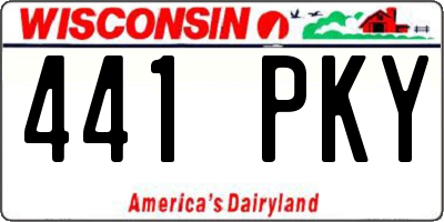 WI license plate 441PKY