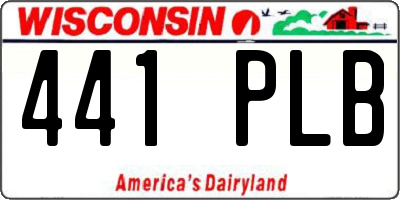 WI license plate 441PLB