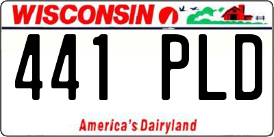 WI license plate 441PLD