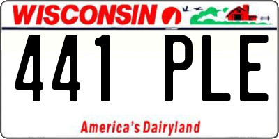 WI license plate 441PLE