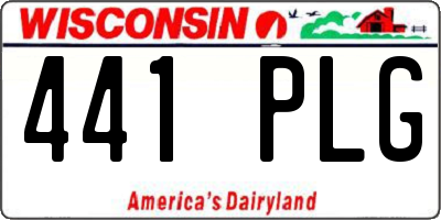 WI license plate 441PLG