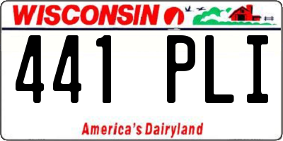 WI license plate 441PLI