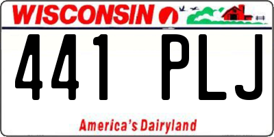 WI license plate 441PLJ