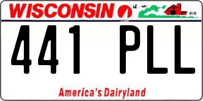 WI license plate 441PLL