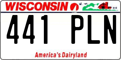 WI license plate 441PLN