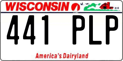WI license plate 441PLP