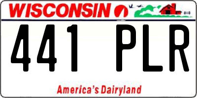 WI license plate 441PLR