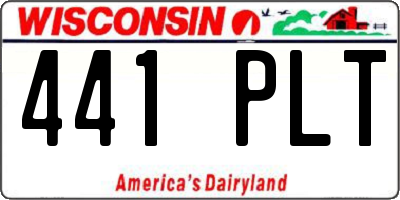 WI license plate 441PLT