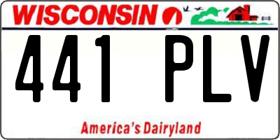 WI license plate 441PLV