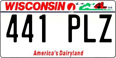 WI license plate 441PLZ