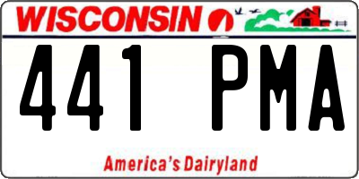 WI license plate 441PMA