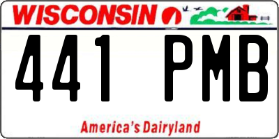 WI license plate 441PMB