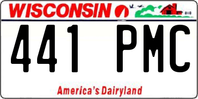 WI license plate 441PMC