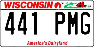 WI license plate 441PMG