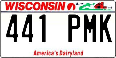WI license plate 441PMK