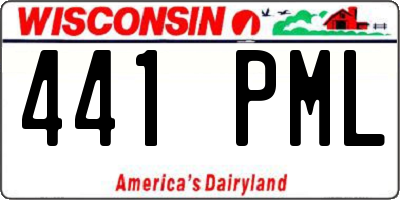 WI license plate 441PML