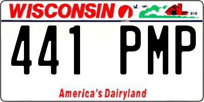 WI license plate 441PMP