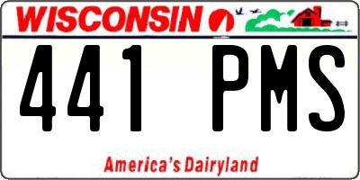 WI license plate 441PMS