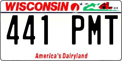 WI license plate 441PMT