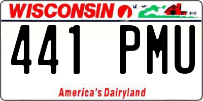 WI license plate 441PMU