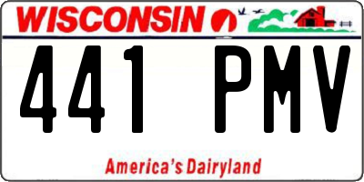 WI license plate 441PMV