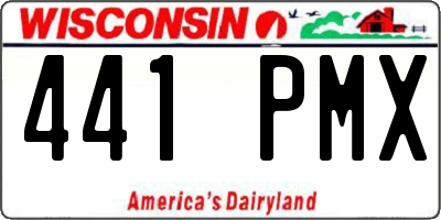 WI license plate 441PMX