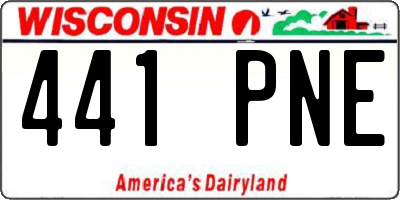 WI license plate 441PNE