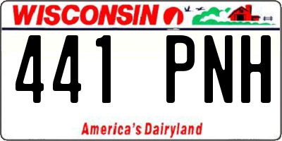 WI license plate 441PNH