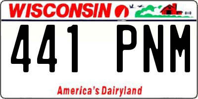 WI license plate 441PNM